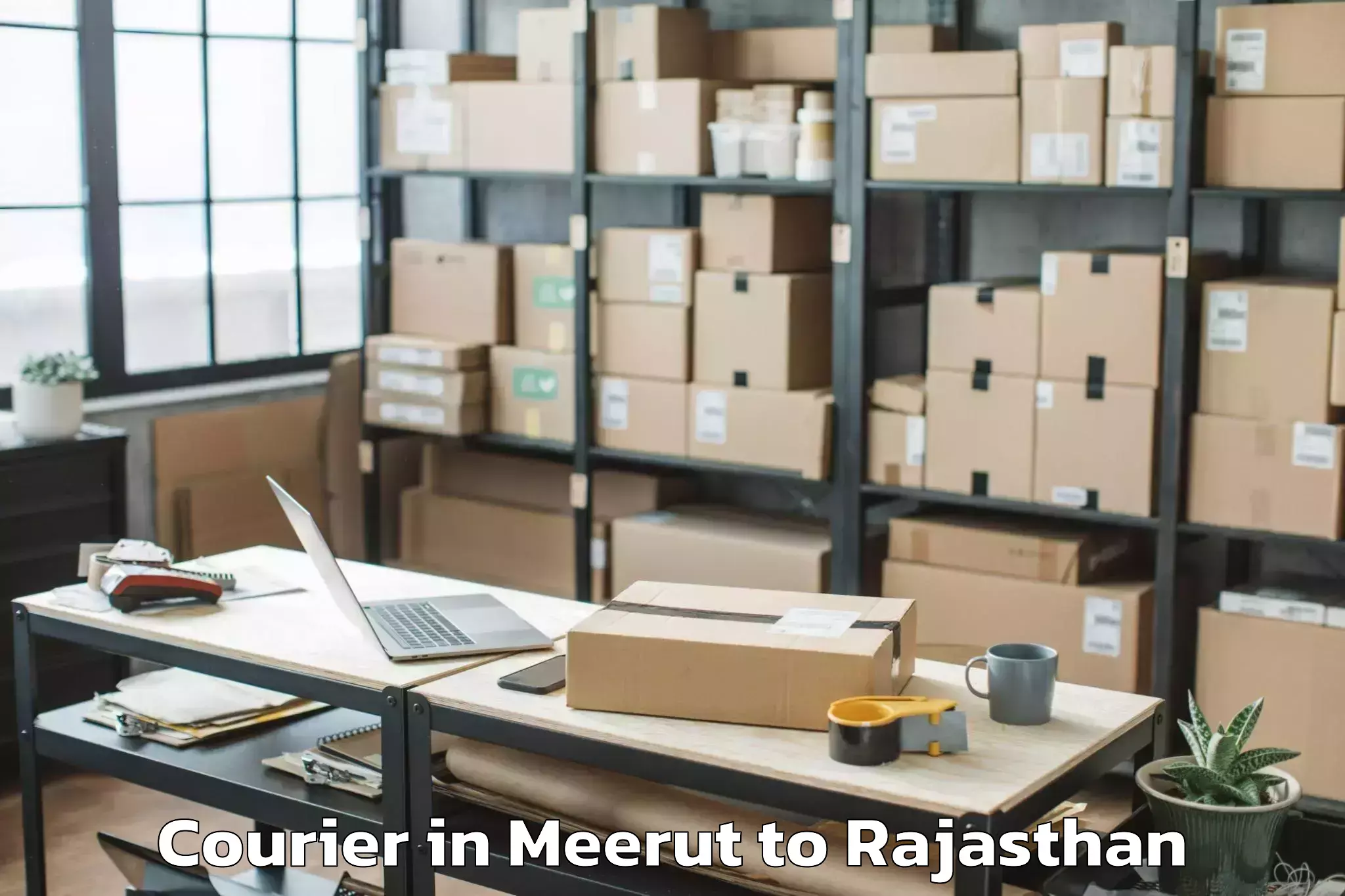 Trusted Meerut to Sanganeer Airport Jai Courier